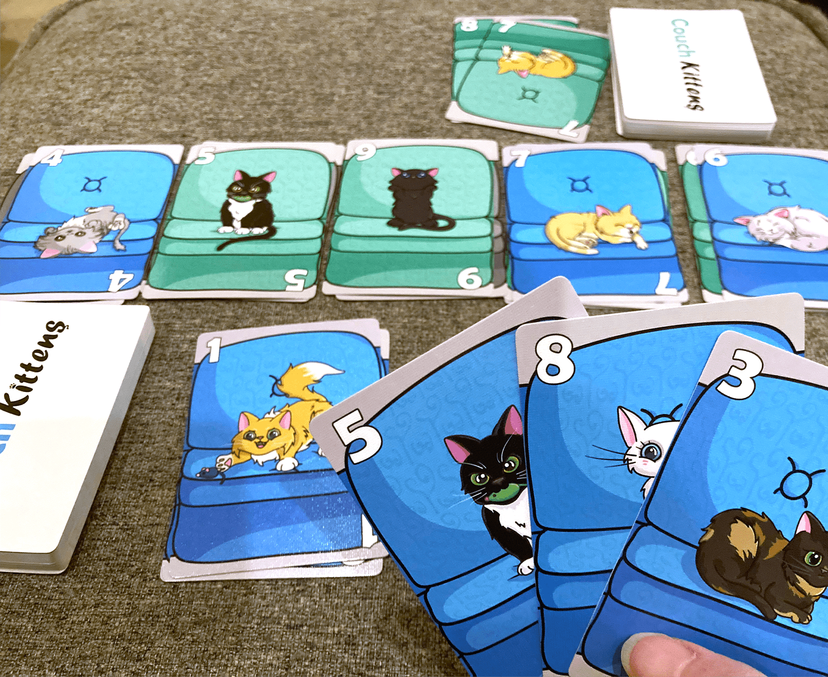 Couch Kittens Card Game- Quick and Easy 2 Player Game by The Dusty