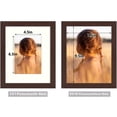 thumbnail image 4 of Golden State Art 8x10 Picture Frame with 5x7 Mat, High Definition Glass, Wall Mounting or Tabletop Display, Brown, 4 of 8