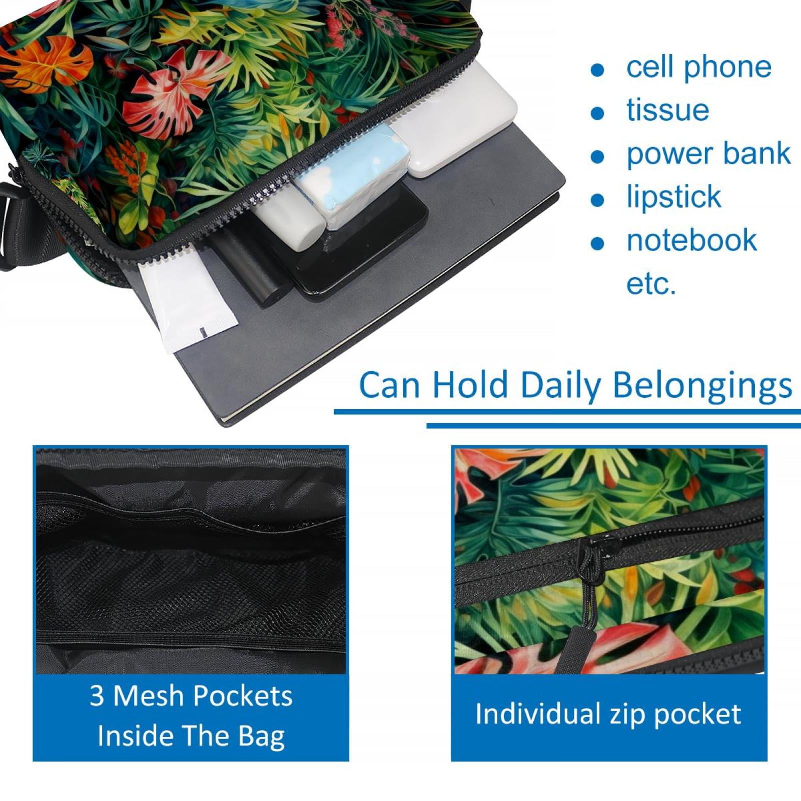 Tropical plants Lightweight Adjustable Running Belt with Extension Strap for Unisex - Fanny Pack Waist Bag for Fitness and Exercise