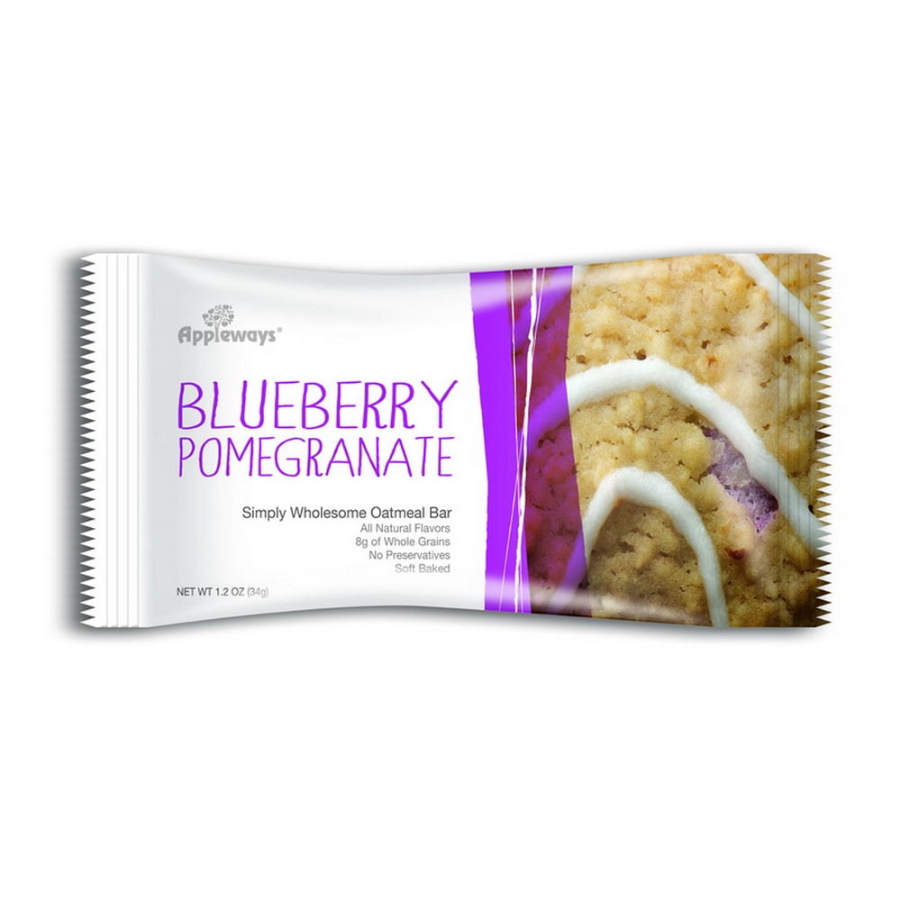 Appleways Blueberry Pomegranate Simply Wholesome Oatmeal Bar 1.2oz