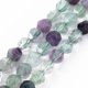 thumbnail image 1 of Natural Fluorite Beads Strands Star Cut Round Beads Faceted 6~7x5~6mm Hole: 1mm about 59pcs/strand 14.96 inch(38cm), 1 of 4