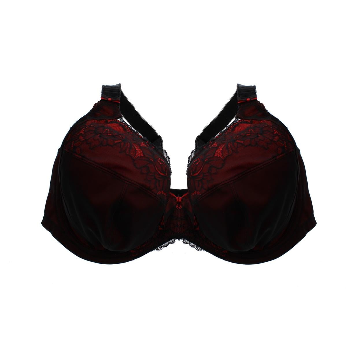 Elomi Bras Womens Anushka Mesh LaceTrim Plunge Bra