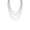 23" inch - Silver Tone, variant on Rhinestone Necklace for Women - Silver Long Layered CZ Necklace