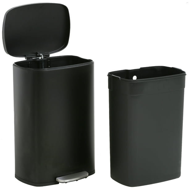 kitchen trash can with foot pedal