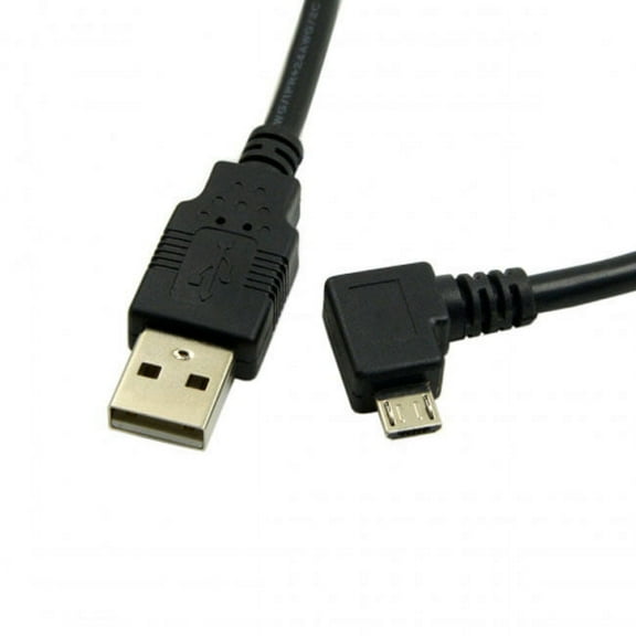 JSER 3m Left Angled 90 Degree Micro USB Male to USB 2.0 Data Charge Cable for Cell Phone Tablet