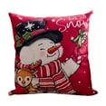 thumbnail image 2 of Merry Christmas Pillow Cover, Natural Burlap Christmas Sofa Living Room Holiday Decorate Cushion Case, Christmas Bell Snowman Santa Claus Pillowcase New Year Family Decoration, 2 of 6