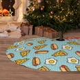 thumbnail image 6 of Sikiie Hot Dog Pizza 30-48 inches {designName} Print Christmas Tree Skirt Snowman Xmas Tree Skirt with Edge Christmas Decorations for Holiday Party-36", 6 of 7