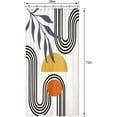 thumbnail image 4 of Stall Small Abstract Boho Mid Century Funky Shower Curtain Geometric Half 36x72 Inch Rv Single Narrow Contemporary Minimalist Semicircle Arch Rustic Polyester Fabric Bathroom Bathtub Decor, 4 of 5