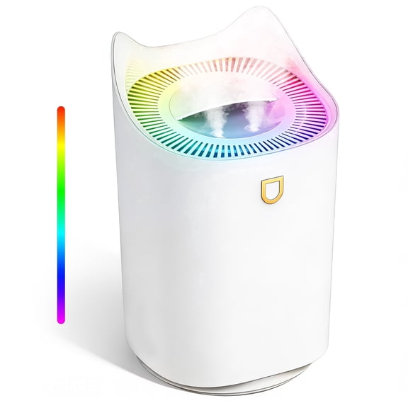 AIRFIRE 3.3L Top-fill Cool Mist Humidifier For Bedroom with Essential Oil Function, Super Quiet Air Humidifiers with Night Light - Perfect for Bedroom, Office, Nursery, Plant