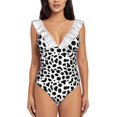 thumbnail image 1 of Dalmatian Pattern New Sexy Mesh Patchwork Swimwear One-Piece Swimsuit Female Monokini Bathing Suit Dalmatian Pattern Abstract, 1 of 5
