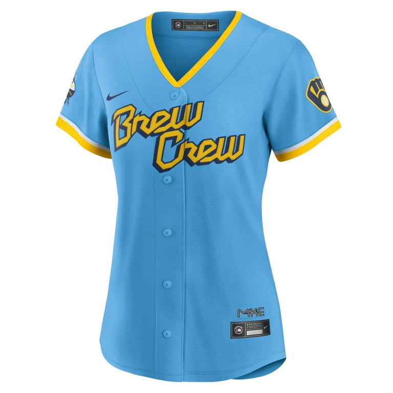 ブルワーズ　イェリッチ　ユニフォーム　BREWERS Men's Milwaukee Brewers Christian Yelich Nike Powder Blue