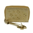 thumbnail image 1 of Pre-Owned JIMMY CHOO Nelly coin purse with card compartments, round star studs, gold,... (Good), 1 of 17