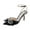 Black, variant on XYD Women Crystal Mesh Bowknot Pointed Toe Ankle Strappy Sandals Stiletto High Heel Pumps Wedding Shoes Size 7.5 Fuchsia
