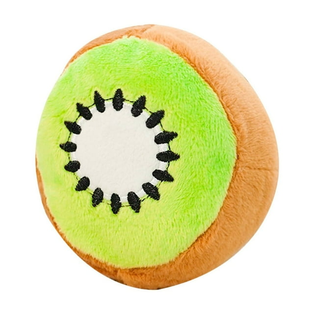 Un Jouet à Mâcher Rond en Forme de Kiwi pour Animaux de Compagnie avec une Texture Douce pour les Animaux