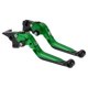 thumbnail image 1 of Palancas de freno y embrague largas y cortas para Yamaha MT-07 2014-2022, palanca de freno ajustable de motocicleta, aleación de aluminio, mango verde con extremo negro, 1 par, 1 of 1