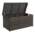 thumbnail image 4 of Barara King Simple And Practical Outdoor Ratton Deck Box Storage Box, Shelf Storage Basket, Brown, 4 of 18