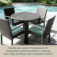 thumbnail image 3 of Textured Solid Coastal Blue Premium Dining Seat Cushion (2-Pack), 3 of 8