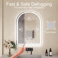 thumbnail image 4 of LED Bathroom Mirrors with Lights 36"x60"Arched Mirror for Wall,Anti-Fog,LED Mirrors with Front Light and Backlit, Memory Function for Vanity,Bathroom, Entryway, Living Room, 4 of 7