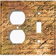 thumbnail image 4 of Metal Light Switch Plate Outlet Cover (Image of Rusty Metal Letter Damask LET001), 4 of 13