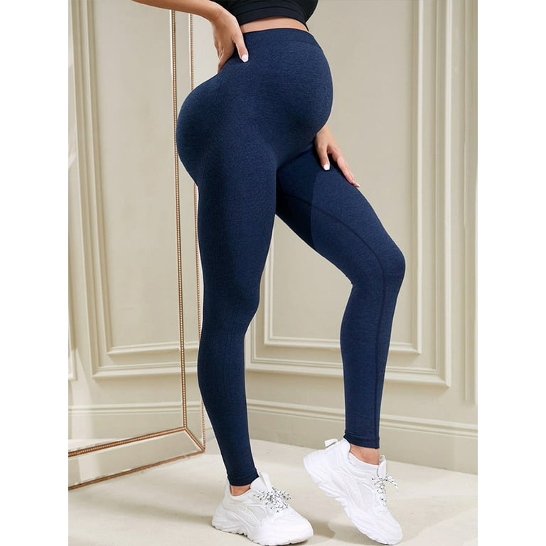 Maternity Leggings over the Belly Solid Color Pregnancy Casual Yoga Pants