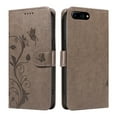 thumbnail image 2 of TECH CIRCLE Wallet Case For iPhone 8 Plus/7 Plus, Emboss Flower Premium PU Leather Magnetic Card Slots Flip Protective Kickstand Case with Wrist Strap for Apple iPhone 8 Plus/7 Plus 5.5",Grey, 2 of 8