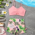 thumbnail image 3 of Girls Swimsuit 2 Piece Bikini Bathing Suit Quick Dry Swimwear Size 8-12 Years, 3 of 4