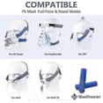 thumbnail image 2 of 2025 8 Pack Cpap Headgear Strap Covers, Universal And Reusable Cpap Strap Covers, Soft-fleece Strap Pads, Reduce Red Marks Skin Irri-tation, Great Val, 2 of 5