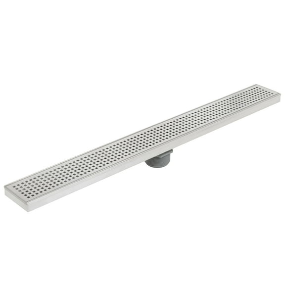 Miseno MNO30LD 30 in. Pattern Grate Linear Shower Drain, Stainless Steel