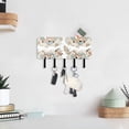 thumbnail image 6 of Deers with Flowers Mail Holder Organizer Wall Mount with Shelf Key Holder Key Rack with 5 Key Hooks for Wall Decorative, 6 of 6