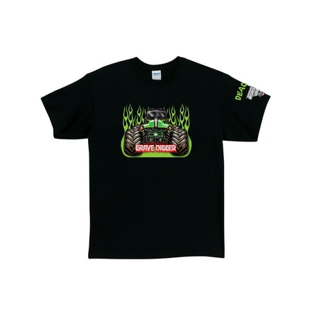 Personalized Monster Jam Grave Digger Adult T Shirt Black