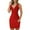 Red, variant on IROINNID Sheath Dress For Women Fashion Gorgeous Zipper Backless Tank Solid Dress Sleeveless Mini Dress V-Neck Short Dress