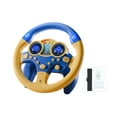 thumbnail image 4 of Volante de simulación, juguete de volante, divertidos juguetes vocales, controlador de conducción simulado interactivo para juegos al aire libre para Azul, 4 of 8
