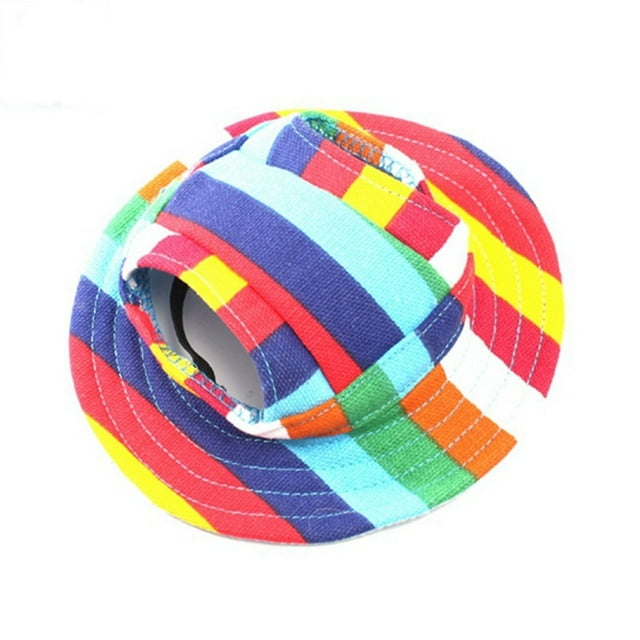 Gorra de béisbol para gatos - Rayas ajustables - Verano - Viajes - Deporte - Multiusos - Embalaje Socialme-eu (S)