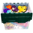 thumbnail image 6 of Akro-Mils KeepBox 18 Gallon Plastic Storage Bin, Stackable Tote with Lid, Clear/Green, 6 of 9