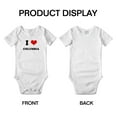 thumbnail image 3 of I Heart Columbia Love Funny Baby Rompers Bodysuit (White, 0-3 Months), 3 of 5