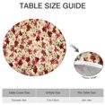thumbnail image 6 of Pioneer Flower Floral Print Pattern Round Fitted Tablecloth with Elastic Edge,Dining Table Cover Waterproof,Outdoor Round Tablecloth for Camping,Dining,Indoor and Outdoor, 6 of 7