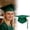 Green, variant on Graduation Cap 2026, Grad Cap Headband with 2026 Tassel, Unisex Adult Matte Graduation Hat for High School Bachelor Master
