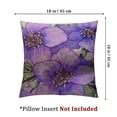 thumbnail image 4 of Shiartex Throw Pillow Cover Violet Watercolor Painting Colorful Wildflowers Floral Leaves Nature Rectangular Throw Pillow Covers for Couch Sofa Home Decor 2pcs White, 4 of 7