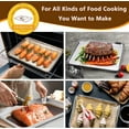 thumbnail image 4 of Toaster Oven Pan and Rack Set, P&P CHEF Toaster Oven Tray with Broiler Rack, Rectangle 12.5’’x9.7’’x1’’, Non Toxic & Healthy, Heavy Duty & Rust Free - Dishwasher Safe, 4 of 7