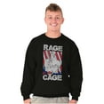 thumbnail image 5 of Street Fighter Vega Rage Cage USA Men's Crewneck Sweatshirt Brisco Brands S, 5 of 6