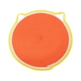 thumbnail image 3 of Almohadilla de rascado de piso de la colchoneta de gatos 19.69 pulgadas de algodón redondo Rope de algodón tejido de desgaste de la mano REPACIÓN Naranja, 3 of 8