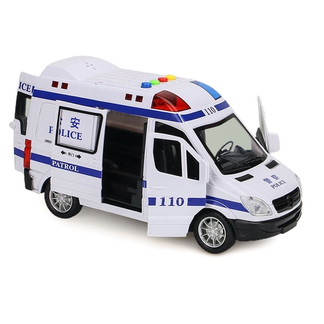 POINTERTECK Police Car Model With Light & Openable Door Musical Simulation Vehicle Model