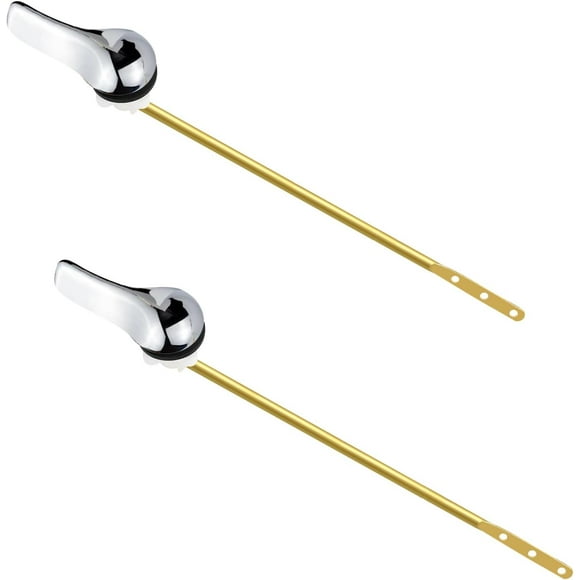 2 Pcs Toilet Handle Replacement Kit Front Mount, Zinc Alloy Toilet Lever Flush Handle, Sliver Universal Toilet Bowl Toilet Lever Replacement Kit for Most Standard