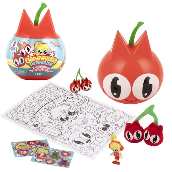 Genevieve's Playhouse Cherry Cat Mystery Surprise, Official Brand Merch