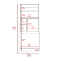 thumbnail image 6 of DeeHome Compu Hutch Desk, Four Shelves, Writing Desk, One Lower Shelf -Black, 6 of 6