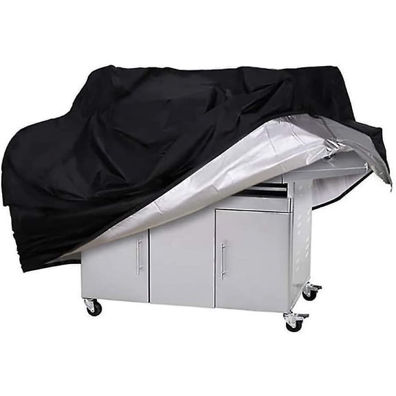 Waterproof Bbq Cover, Black Heavy Duty Outdoor Gas Grill Cover 74In