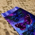 thumbnail image 6 of Suncoda Beach Towel, Purple Butterflys Double-sided Velvet Quick Drying Printed Beach Towel Adult Swimming Towel Microfiber Beach Towel, 6 of 8