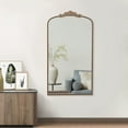 thumbnail image 6 of Kea 66 Inch Wall Mirror, Gold Curved Metal Frame, Ornate Baroque Design- Saltoro Sherpi, 6 of 6