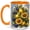 Orange, variant on Sunflower Lemon Coffee Mug, Mediterranean Floral Mug, Ceramic Cup