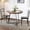 brown, variant on Round Dining Table Set for 2, Space Saving 2-Person Kitchen Table with 2 Upholstered Chairs, Modern Small Apartment Dining Set, Sturdy Steel Frame Compact Table for Small Spaces and Dining Room